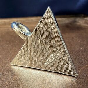 DUDE® Vintage Geometric Silver Triangle Pendant